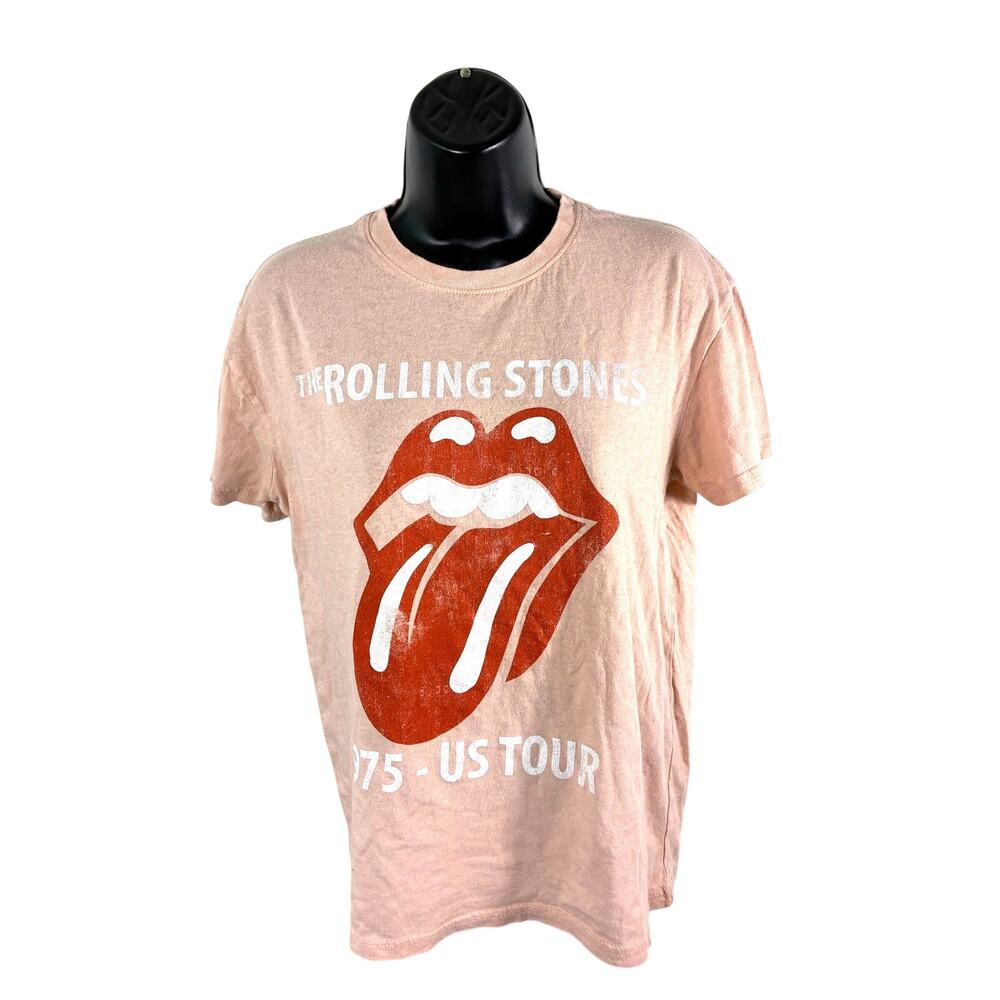 Rolling Stones 1975 US Tour T Shirt Medium Pink Tongue Tee